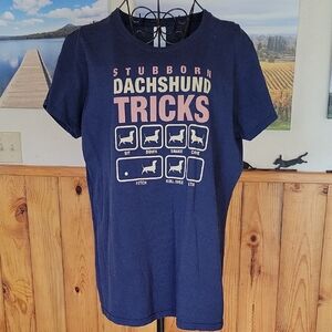 Stubborn Dachshund Tricks Kids T-Shirt - Navy Blue